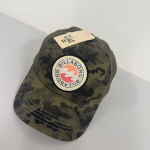 Billabong Badge Trucker Hat Camo Mesh Back Adjustable OS Women